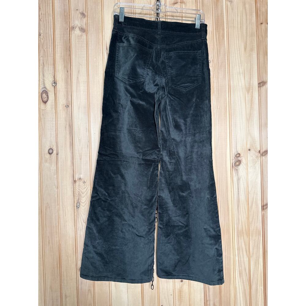 NWT J. Crew Wide Leg Trouser Pants Black Washed Velvet Soft Luxe Sz 26P Petite - Picture 5 of 8